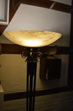 Art Nouveau staande lamp met albast kap, Ophalen
