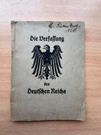 WO1 DUITS Boekje Die Verfassung des Deutschen Reichs, Verzenden, Landmacht, Duitsland, Boek of Tijdschrift