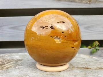 Prachtig grote gele jaspis bol 120 mm beschikbaar voor biedingen