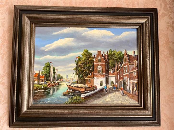 Riemsdijk Schilderij - Hollands Landschap, Antiek en Kunst, Kunst | Schilderijen | Klassiek, Ophalen