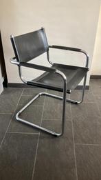 Cesca Stoel - Marcel Breuer - Zwart Leer, Huis en Inrichting, Stoelen, Ophalen, Gebruikt, Zwart, Metaal