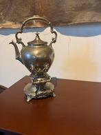 Prachtige oude verzilverde chocoladekan/koffiekan, Antiek en Kunst, Antiek | Tin, Ophalen of Verzenden