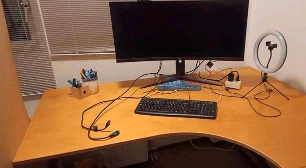 Ikea Galant Groot en stevig hoekburo, hoekbureau, 120 x 160, Huis en Inrichting, Bureaus, Ophalen