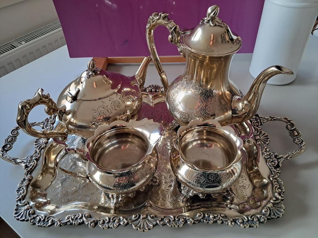 EPNS Thee Koffie melk en room set, Antiek en Kunst, Antiek | Goud en Zilver, Ophalen of Verzenden