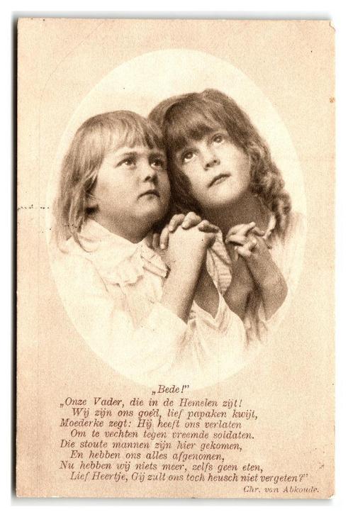 Gebed, Verzamelen, Ansichtkaarten | Themakaarten, Gelopen, Voor 1920, Overige thema's, Verzenden