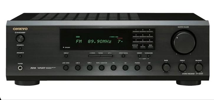 ONKYO TX-8255 Stereo Receiver + Afst bediening + Phono, Audio, Tv en Foto, Versterkers en Receivers, Zo goed als nieuw, Stereo
