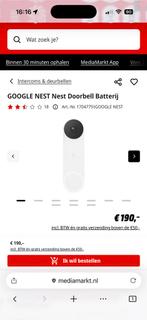 Google nest deurbell, Huis en Inrichting, Ophalen of Verzenden, Zo goed als nieuw