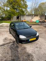 Opel Corsa 1.0 12V 3D 2002 Zwart, Origineel Nederlands, Te koop, 5 stoelen, Benzine