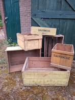 Oude Houten Kisten Davrinche - Set van 6, Ophalen, Minder dan 50 cm, Gebruikt, Minder dan 50 cm