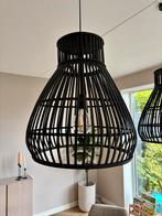 Set van 2 zwarte hanglampen, Ophalen, Zo goed als nieuw, Hout, 50 tot 75 cm