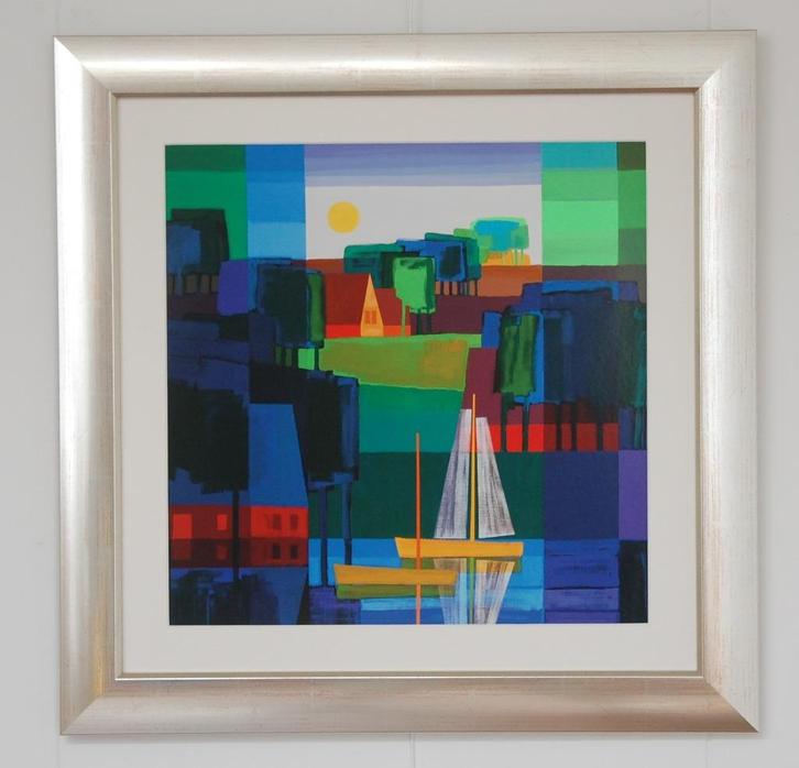 Ton Schulten schilderij in rustige vaarwateren.2011, Huis en Inrichting, Woonaccessoires | Schilderijen, Tekeningen en Foto's