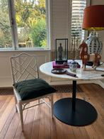 2 Vintage Chippendale Stoelen - Faux Bamboe Wit, Antiek en Kunst, Ophalen