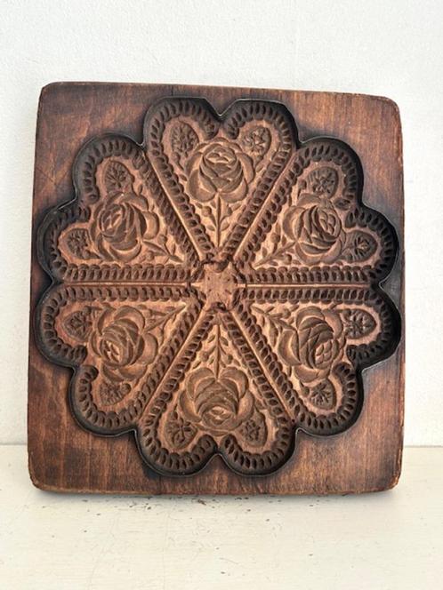 Antieke speculaasplank peperkoekplank met metalen rand, Antiek en Kunst, Antiek | Keukenbenodigdheden, Ophalen