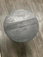 Ronde zwarte bijzettafel, Huis en Inrichting, Minder dan 55 cm, Rond, Zo goed als nieuw, Ophalen