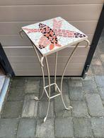 Vintage Mozaïek Plantenstandaard Zuil Smeedijzer, Ophalen, Gebruikt, Vierkant, Minder dan 50 cm