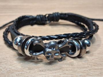 zwarte leren armband skull nr. 55 beschikbaar voor biedingen