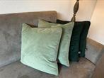 Loods 5 kussens 4 x kussen sierkusse groen velvet velours, Ophalen of Verzenden, Zo goed als nieuw, Groen, Vierkant