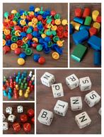 Losse onderdelen voor bordspellen oa dobbelstenen pionnen.., Ophalen of Verzenden, Gebruikt