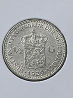 Prachtige halve gulden 1929b (2), Postzegels en Munten, Munten | Nederland, ½ gulden, Verzenden, Zilver, Koningin Wilhelmina