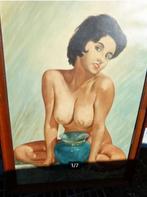 Vintage naakt Pin-up op canvas 1965 xl, Ophalen, Huis en Inrichting