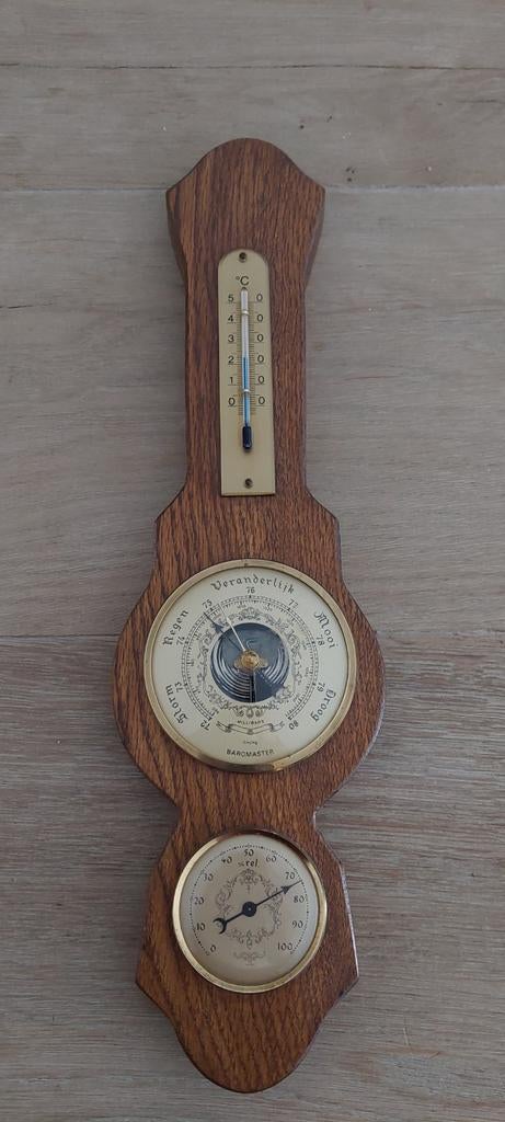 Oude eiken barometer, Audio, Tv en Foto, Weerstations en Barometers, Ophalen of Verzenden, Gebruikt, Barometer