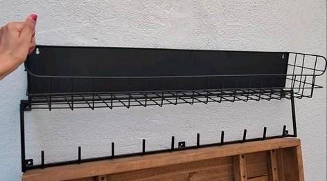 Kapstok zwart staal, Huis en Inrichting, Woonaccessoires | Kapstokken, Zo goed als nieuw, Wandkapstok, Metaal, Ophalen