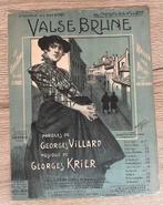 Antieke bladmuziek Valse Brune jaartal 1910, Ophalen of Verzenden, Gebruikt, Artiest of Componist