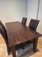 Eettafel met 4 stoelen, Ophalen, Gebruikt, 4 tot 6 stoelen