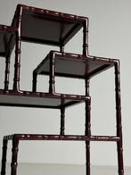 Faux Bamboo etagère rek Burgundy, Ophalen, Gebruikt
