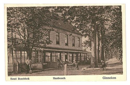 991130 Ginneken 1929 N Br Hotel Boschhek Gelopen met, Verzamelen, Ansichtkaarten | Nederland, Gelopen, Noord-Brabant, 1920 tot 1940