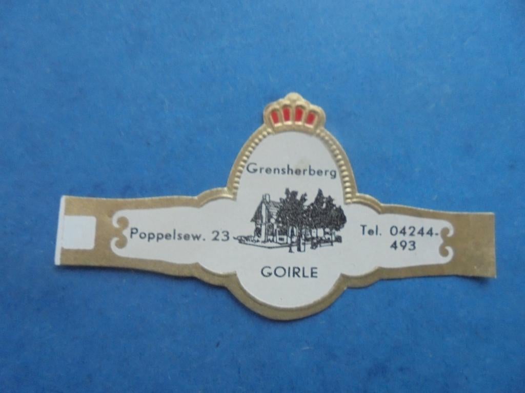 sigarenband Grensherberg Goirle, Verzamelen, Ophalen of Verzenden, Zo goed als nieuw, Sigarenbandjes