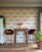 Statafel hout met twee stoelen, Huis en Inrichting, Ophalen, Zo goed als nieuw