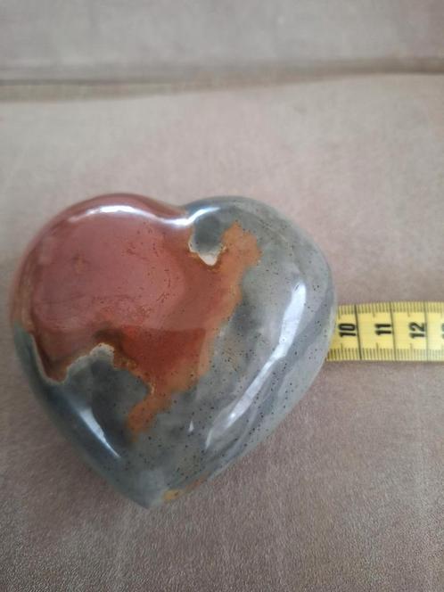 Polychroom Jaspis Hart - Madagascar, Sieraden, Tassen en Uiterlijk, Edelstenen, Zo goed als nieuw, Ophalen of Verzenden