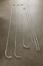 Gordijnrails 3 gebogen en 3 rechten, Ophalen, Gebruikt, Wit, 200 cm of meer