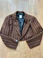 LUMINA cropped blazer bruin krijtstreepje mt TU, Kleding | Dames, Prato, Italie, LUMINA, Verzenden, Nieuw