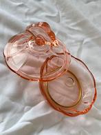 Antieke rosaline poederdoos / sieraadendoosje, Antiek en Kunst, Antiek | Glas en Kristal, Ophalen of Verzenden