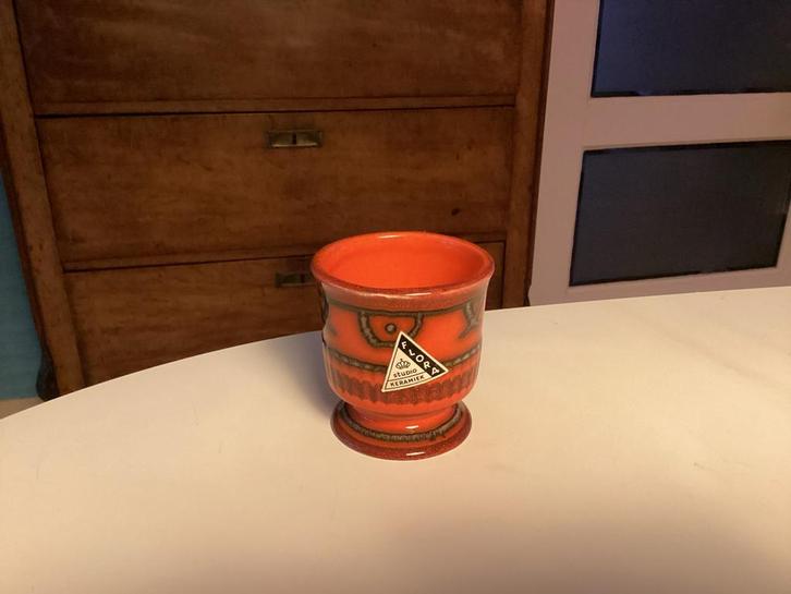 Oranje bloempotje Flora Gouda, Verzamelen, Retro, Ophalen of Verzenden