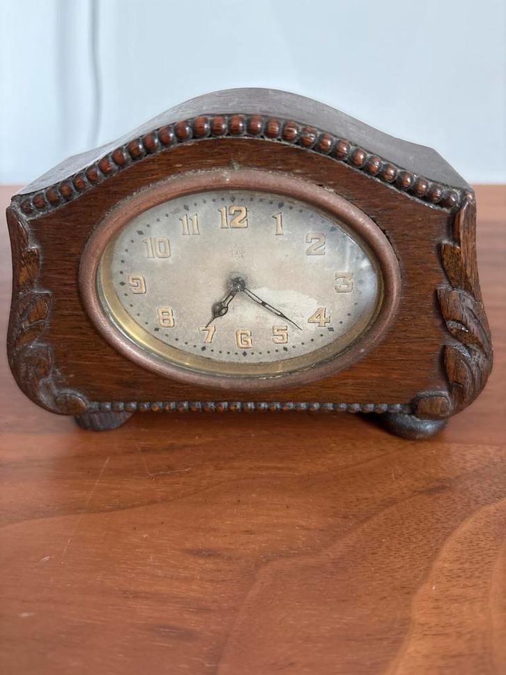 Antieke Junghans Schoorsteenklok, Antiek en Kunst, Antiek | Klokken, Ophalen of Verzenden