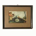 Vintage BRUGGE kunst Vieux Bruges Tinus van Doorn 24x19, Ophalen of Verzenden