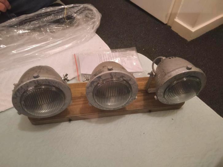 Industriële Spots  3 - woody - Nieuw in Doos, Huis en Inrichting, Lampen | Losse lampen, Nieuw, Overige typen, Minder dan 30 watt