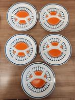Vintage Turi Design Daisy Fondueborden Set van 5, Gebruikt, Ophalen of Verzenden, Bord(en), Overige stijlen