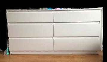 KULLEN - 140x72cm - white - 6 drawer - wood