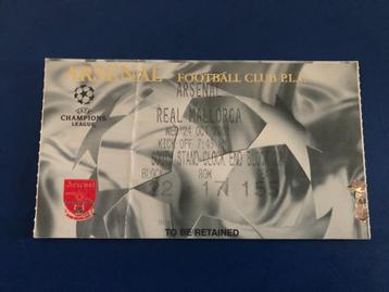 ⚽ Ticket EC1 Arsenal - Real Mallorca 2001-2002 ⚽
