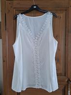 Mooie offwhite top met aparte details (44/46/XXL), Verzenden, Zo goed als nieuw, Wit, Zonder mouw