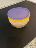 Ronde tupperware bakjes met gekleurde deksels,, Ophalen of Verzenden, Gebruikt, Bak of Kom