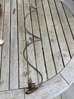 Metalen Kandelaar - Spiraal roest sober stoer, Huis en Inrichting, Woonaccessoires | Kandelaars en Kaarsen, Gebruikt, Bruin, Ophalen of Verzenden