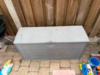 Grijze Kussen Opbergbox Buiten - 117x39x58 cm, Tuin en Terras, Bergingen en Tuinkasten, Ophalen, Gebruikt, Kunststof, Overige typen