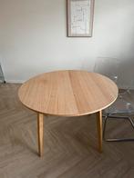 Houten ronde eettafem, Huis en Inrichting, Tafels | Eettafels, Ophalen, Gebruikt, Rond, Vier personen