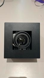 Zwarte opbouwspot, Ophalen, Zo goed als nieuw, Metaal of Aluminium, Plafondspot of Wandspot