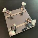 Mooie plafonnière met 4 spots, Ophalen of Verzenden, Gebruikt, Metaal of Aluminium, Plafondspot of Wandspot